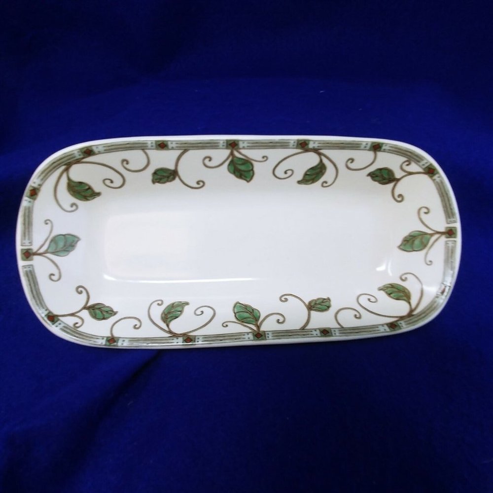 Celery Condiment Dish Pfaltzgraff "Mission Flower" Discontinued Pattern 10.5"